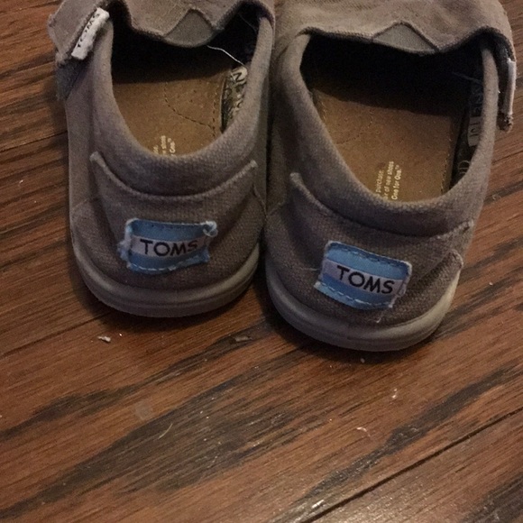 Toddler  grey/brown Tom shoes size 10 - Picture 3 of 4